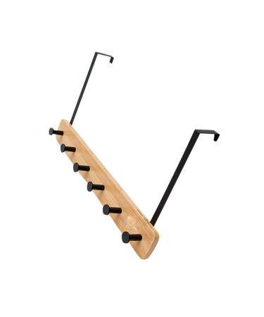 CHILDWEET Towel Hangers Coat Hanger Coat Hook Wall Mount Towel Holder Towel Rack with Shelf Coat Hooks No Punching Door Hook 6 hooks Khaki