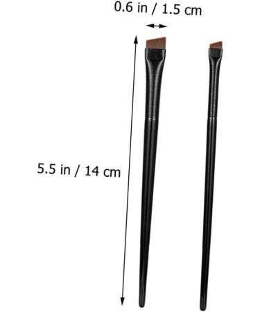 PLAFOPE 3 Sets Wood Black Ultra Thin Eyeliner Brow Brush Kit Eye Makeup Tool Flat Eyebrow Brush - Buy Online on SooperMarket.com