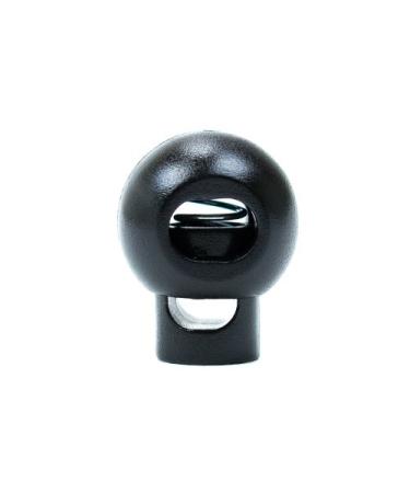 Paracord Planet Single Round Ball Cord Lock Draw String Toggle Stopper Black Small