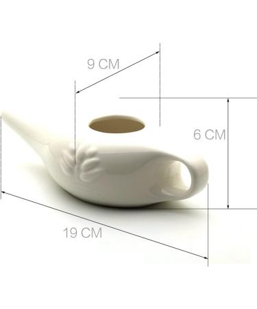 ciyeu 250Ml Ceramic Neti Pot Nose Cleaning Pot Leakproof Spout Pot for Nasal Rinsing Nose Washing Men and Women Blue - Buy Online on SooperMarket.com