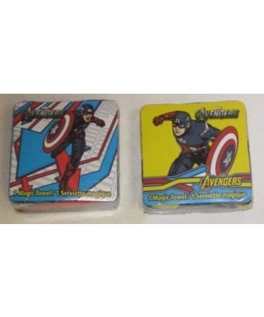 2 Different AVENGERS Captain America Magic Pop Up TOWEL Wash Cloths   Varies designs