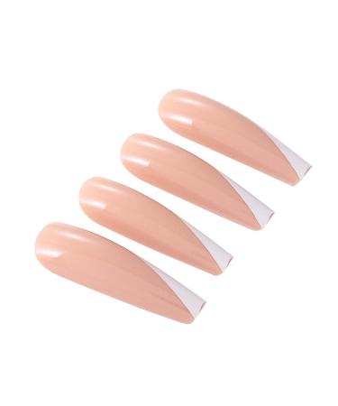Brishow French Ballerina Acrylic Press-On Nails - Long Full Cover 24pcs for Women & Girls | International Shipping Available - Buy Online on SooperMarket.com