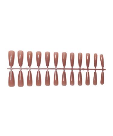 kawehiop 24 Pieces Extra Long Press on Nails Artificial DIY Solid French Graceful Colour-fast Nail for Manicure Salons Art