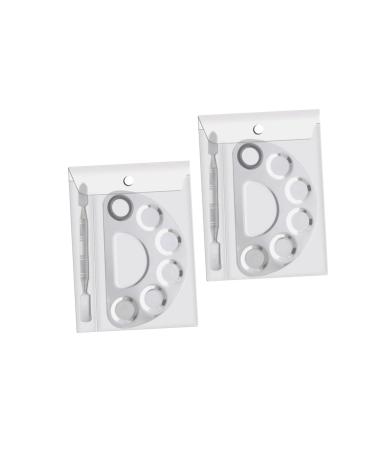 Shop 2 Sets Stainless Steel Makeup & Nail Art Palette Kit - International Shipping Available - Buy Online on SooperMarket.com