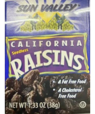 Sun Valley California Raisins Snack | 1.33 Ounce Boxes | Bundle of 24 packs