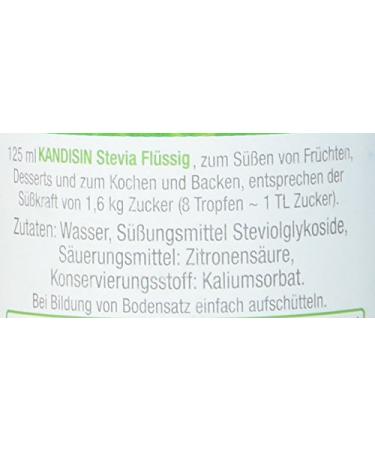Kandisin Stevia Liquid 125 ml - Natural Zero-Calorie Sweetener for International Shipping - Buy Online on SooperMarket.com