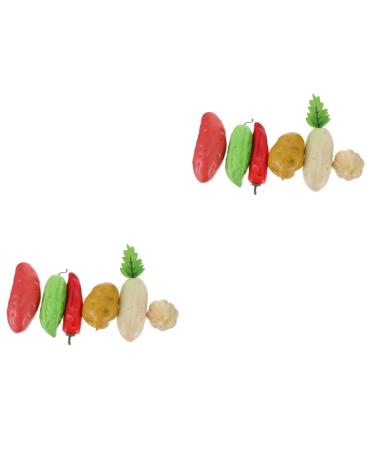 Cabilock 12 Pcs Simulated Vegetable Model Plants Decor Kid Vegetable Toys Fidget Toy for Kids Fake Vegetable Models Kids Decor Kids Toys Home Decor Simulation Fruit Decors Carrot Foam Chili Colorfulx2pcs 14X5.5X5.5CMx2pcs