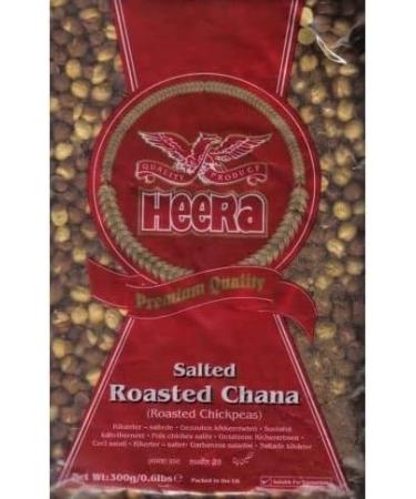 Heera Salted Roasted Chana (Red) 300g (Pack of 2)| Loaded With Health Benefiting Propertie | Inhibits Overeating And Keeps Hunger Pains At Bay | Can Be Prepared Variety Of Dishes - Buy Online on SooperMarket.com