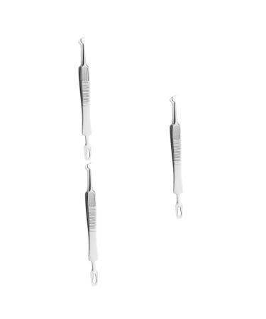 Healeved 9 Pcs Clip Pimple Extractor Kit Comedone Extractor Tweezers Stainless Steel 1 count (Pack of 1)