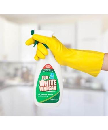 500ml White Vinegar Cleaning Spray - Removes Dirt, Grime, Stains - Ideal for Glass, Oven, Windows - Kitchen, Bathroom, Laundry Descaling - Pack of 1 - Buy Online on SooperMarket.com