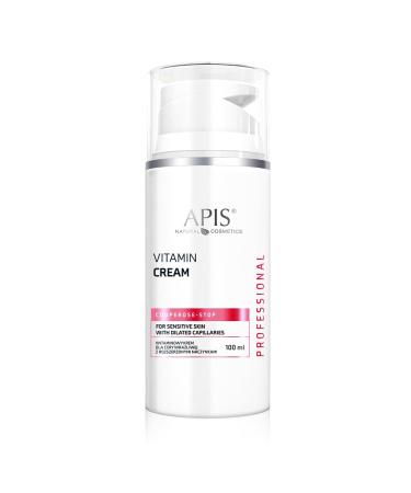 APIS Couperose Stop Vitamin Cream for Sensitive Skin with Couperose Problems with Vitamin C Ginko Ceramides and Hyaluronic Acid Relief of Sensitive Couperose Skin 100 ml