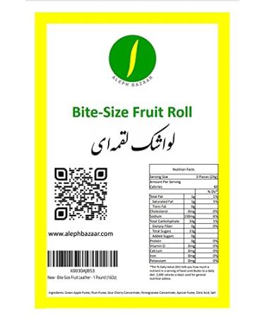 Bite-Size Lavashak Fruit Leather - 1 Pound (16oz) | Premium Quality Snack - Buy Online on SooperMarket.com
