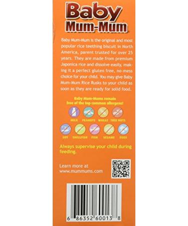 Hot-Kid Baby Mum-Mum Rice Rusks Sweet Potato & Carrot 1.76 Ounce - Buy Online on SooperMarket.com