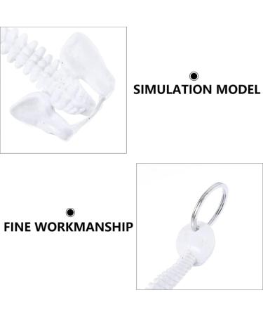 Spine Keychain - White Spine Skeleton Model Keyring | Unique Decor & Miniature Spine Gift - Buy Online on SooperMarket.com