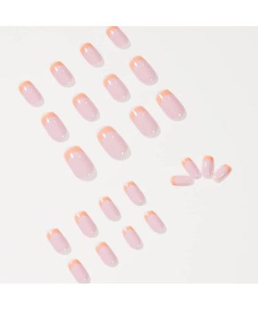 RUNRAYAY 24pcs Orange Press on Nails - Medium Almond Shape Acrylic Nails for Women & Girls - Buy Online on SooperMarket.com