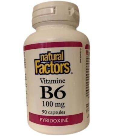 Natural Factors B6 100 mg 90 Caps - Buy Online on SooperMarket.com