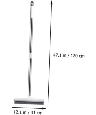 Household Carpet Rake & Floor Scrub Brush - Long Handle Cleaning Brush for Carpet Bathroom and Tile - 120x31cm - Buy Online on SooperMarket.com