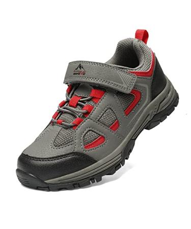 NORTIV 8 Boys Hiking Shoes Walking Sports Sneakers Athletic Running Shoes for Little Kid 1 Little Kid Grey