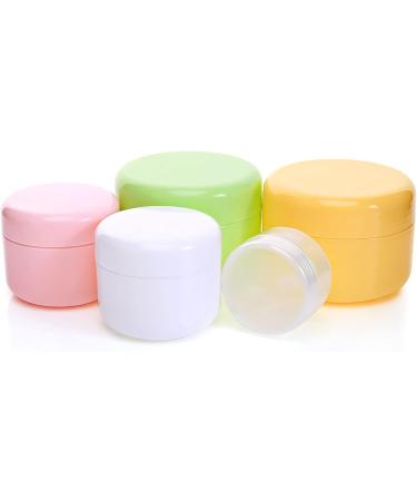Tianzd 24-Piece 20ml White Plastic Empty Cream Can Set with Lids & Spatulas - Ideal Cosmetic Containers for International Shipping - Buy Online on SooperMarket.com