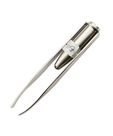 Shortcut composing LED light eyelash eyebrow hair removal stainless steel tweezers