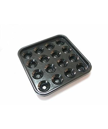 HAN'S DELTA Standard Billiards Pool Ball Tray for 16 Balls, 2-1/4-Inch, Black Color