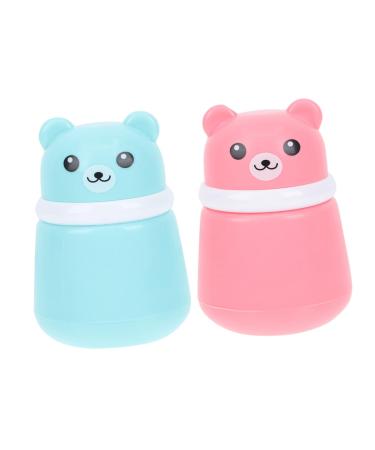 BELLIFFY 2pcs Powder Puff Box Body Powder Puff Holder Body Powder Puff Box Body Powder Dispenser Kids Kickstand Makeup Powder Puff Baby Bath Support Baby Powder Puff with Box Sponge Newborn