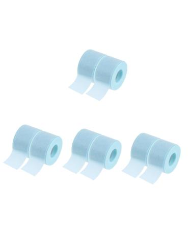FRCOLOR 8 Rolls Silicone Gel Band Invisible Tape Adhesive Fabric Tape Blue Mascara Lash Supplies Adhesive Eyelash Tape Eye Gel Tools Eyelash Extension Tapes Patch Non-Woven Fabric Pipeline 2.8x2.8x2.7cmx4pcs Sky-bluex4pcs