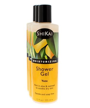 Shikai - Daily Moisturizing Shower Gel, Rich in Aloe Vera & Oatmeal to Leave Skin Noticeably Healthier (Yuzu, 12 Ounces, Pack of 3)