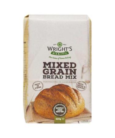 Wright's | Mixed Grain Bread Mix 10X500g | For Machine or Hand Baking | High in Fibre | With Seeds and Grains | Suitable for Vegetarians