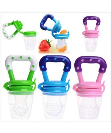 Baby Fruit Feeder Pacifier 3 Pack - Fresh Food Feeder for Toddlers & Kids - Silicone Teething Toy - Buy Online on SooperMarket.com