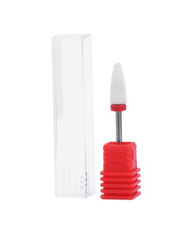 Healeved Nail Grinding Head Nail Drill Bits Manicure Drill Bits Exfoliating Tool Red medium Red