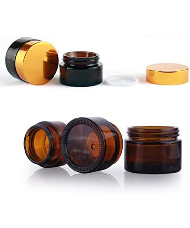 Inheming 6 x 30ml Amber Glass Cream Jars - Empty Cosmetic Containers with Lids for Ointments & Creams - Ideal for International Shipping - Buy Online on SooperMarket.com