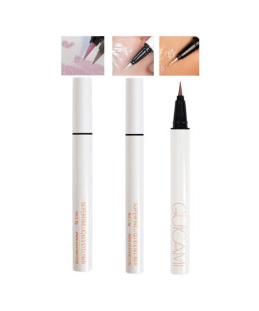 Liquid Glitter Eyeliner Lying Silkworm Pen  Diamond Glitter Eyeshadow Liner Pencil  Body Face Glitter Highlighter Long lasting Waterproof Quick-dry Matte Pink Silkworm Champagne Gold Eyeliner Pen
