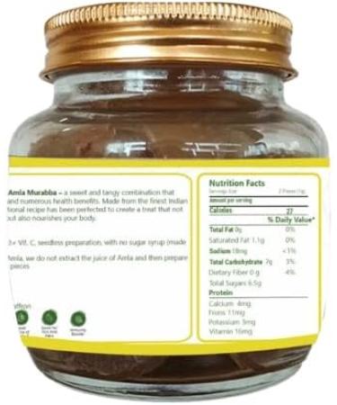 Dawn Lee Amla Slice - Murabba - Pure Homemade - Natural Tasty- For Cravings- Traditional- Non Sticky And Seedless - 3X Vitamin C - Marmalade like Jam - Refined Sugar Free- 200 GM - Buy Online on SooperMarket.com