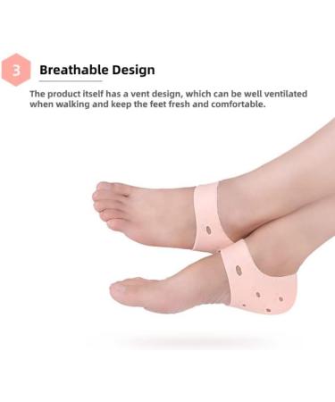 2 Pairs Gel Silicone Heel Cover Protector for Plantar Fasciitis, Orthopedic Bunion Corrector - Foot Pain Relief - Buy Online on SooperMarket.com