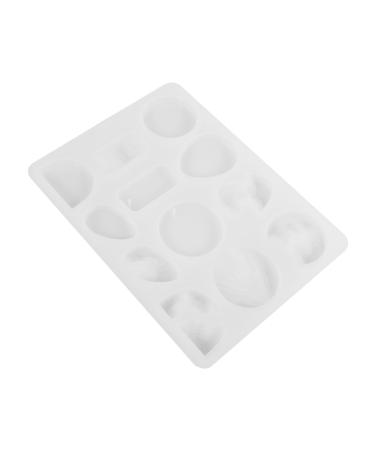 LALAFINA Epoxy Resin Mold Epoxy Mold Resin Keychain Molds Circle Earrings Pendant Making Manual Jewelry Mold Key Chain Charm White 17.2X12.9cm