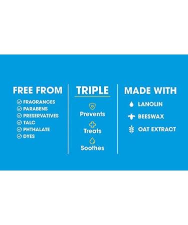 Triple Paste Diaper Rash Cream 8oz with Zinc Oxide - Hypoallergenic Baby Ointment Essential for Baby Care | Includes Brexonic Baby Butt Cream Applicator - Buy Online on SooperMarket.com