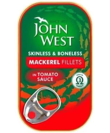 Tinned Mackerel Bundle With John West Mackerel Fillets In Sunflower Oil 115g x3 and Mackerel Fillets in Tomato Sauce 115g x3 (6 Pack) - Buy Online on SooperMarket.com