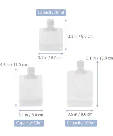 1 Set Flap Lotion Bag cosmetic dispenser flat travel pouch hand soap bottle conditioner pouch travel size container toiletry cosmetic containers pa clamshell liquid bath soap - Buy Online on SooperMarket.com