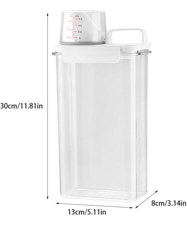 kawehiop Detergent Container Wide Application Easy to Clean and Reusable Large Capacity Plastic Transparent - Buy Online on SooperMarket.com