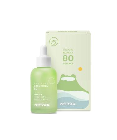 PS.PRETTYSKIN The Pure Jeju Cica Centella Asiatica Extract 80% Soothing Ampoule-Revitalize Glow Balance Skin with Flower Complex - Dermatologist Tested Hypoallergenic Formula 1.69fl.oz.(50ml)
