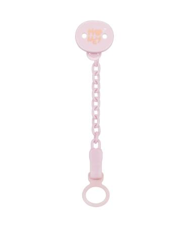 All You Can Clip Pacifier Chain Soft Pacifier Clip for Girls Soft Chain Pacifier Holder for Newborns Pink