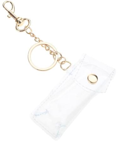 Buy Clear PVC Fashion Keychain Lipstick Holder | Stylish Outdoor Lipstick Sleeve Keychain - Buy Online on SooperMarket.com
