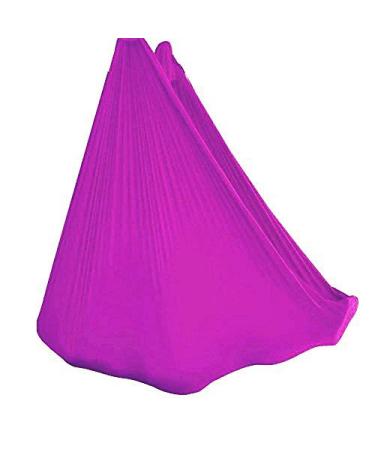 wellsem Deluxe L:5.5 Yards W:3 Yard Pilates Yoga Flying Swing Aerial Yoga Hammock Silk Fabric for Yoga Bodybuilding(5mx2.8m) Violet