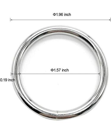 2 Inch Metal Rings for Macrame - 10 Pack Heavy Duty O Rings for Plant Hangers and Dog Collars - 5mm Thick Welded Craft Rings - Buy Online on SooperMarket.com