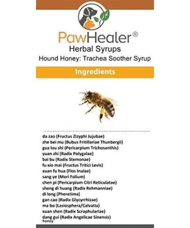 PawHealer Hound Honey: Trachea Soother Syrup - 150 ml (5 fl oz) - Natural Herbal Remedy for Symptoms of Collapsed Trachea - Tastes Good - Easy to Administer  - Buy Online on SooperMarket.com