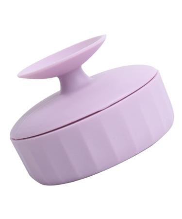 Makeup Brush Cleaning Box Brush Cleaning Tool Silicone Brush Cleaning Pad Dry Makeup Brush Cleaner Makeup Cleaning Brush Scrubber Brush Cleaner Mat Makeup Brush Mat Brush Cleaners 7.9X5.25X4.9CM Violet