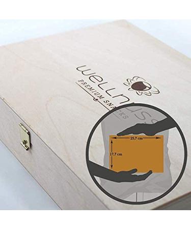 Wellnut Gourmet Birthday Gift Set - Premium Delicatessen in Birch Wood Box | 4 Nut Mixes & Chocolate Snacks for Men & Women - Buy Online on SooperMarket.com