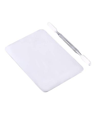 High-Quality Stainless Steel Makeup Mixing Tool & Spatula for Nail Pigments & Foundations | Rectangular Palette (83g) - Buy Online on SooperMarket.com