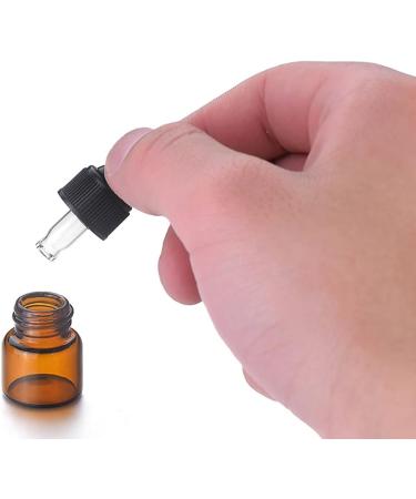 Zeoabsy 20 Mini 1ml Brown Glass Drip Bottles with Pipettes - Ideal for Aromatherapy & Essential Oils Storage - Buy Online on SooperMarket.com